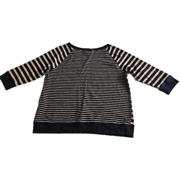 Jones New York Top Womens XL Lot of 2 Stripes 3/4 Sleeve Cotton Cottage Casual - Picture 13 of 16